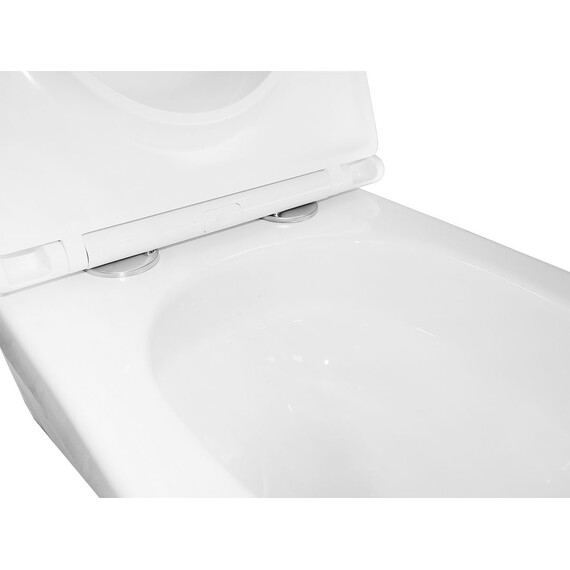 Инсталляция с подвесным унитазом комплект: Grohe Rapid SL 38772001 с подвесным безободковым унитазом Azario Trevi AZ-0093UQ3 TORNADO сиденье микролифт, крепление, кнопка смыва хром фото 9