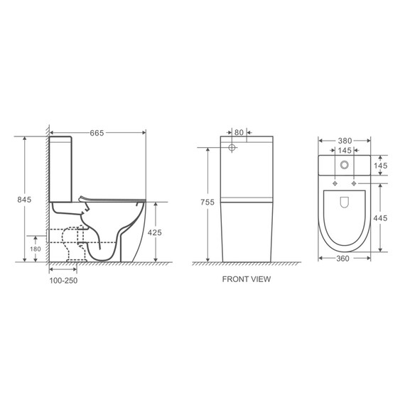 Унитаз-компакт безободковый Azario Grado AZ-2141 с крышкой микролифт фото 6