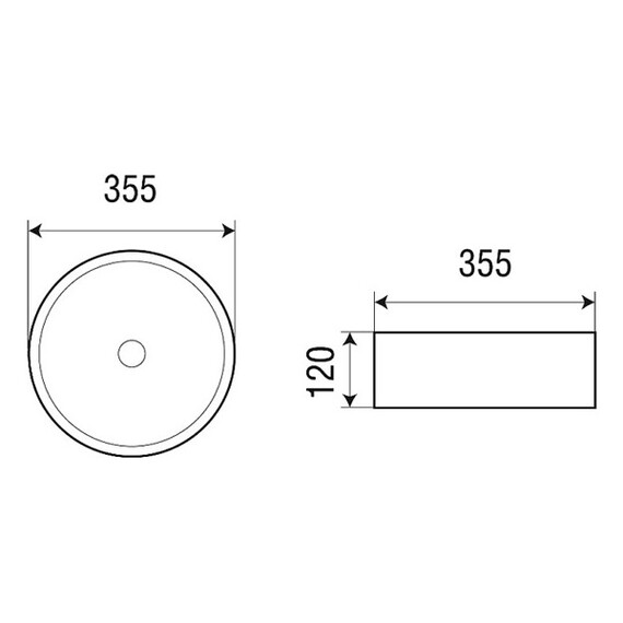 Раковина-чаша Azario 35 см AZ-3134, мраморный фото 2