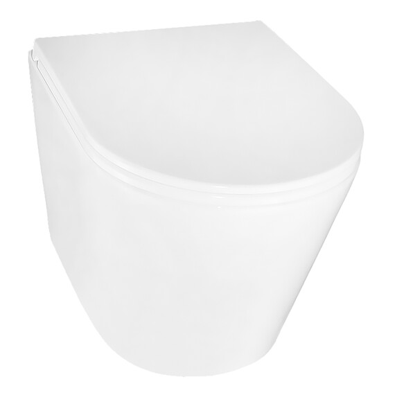 Унитаз подвесной безободковый Azario Teramo 0053 с крышкой микролифт, Цвет производителя: белый фото 2