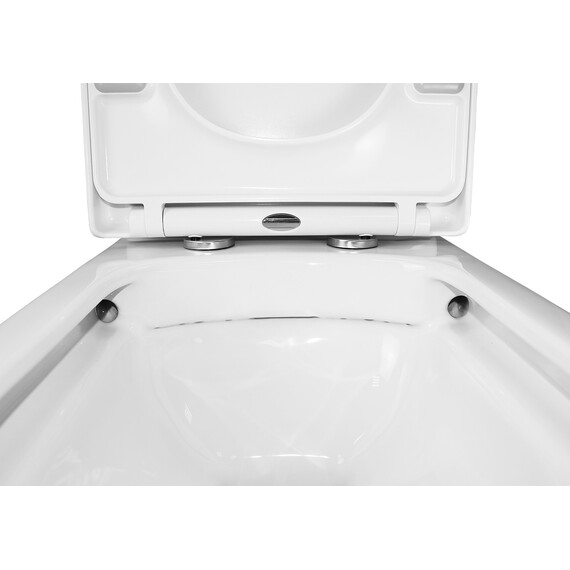 Унитаз-компакт безободковый Azario Alba AZ-8323 с крышкой дюропласт фото 7