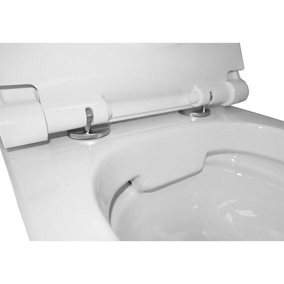 Унитаз подвесной безободковый Azario Nova AZ-2217 с крышкой микролифт фото 8