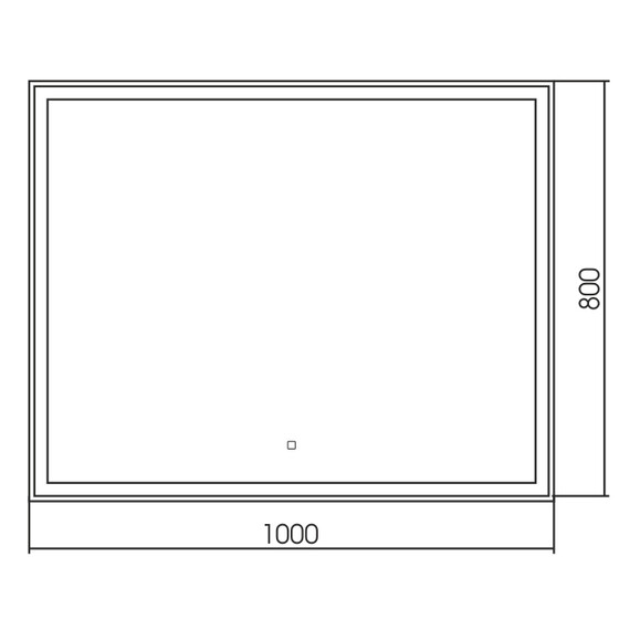 Зеркало Azario Ливия Led 100 см фото 4