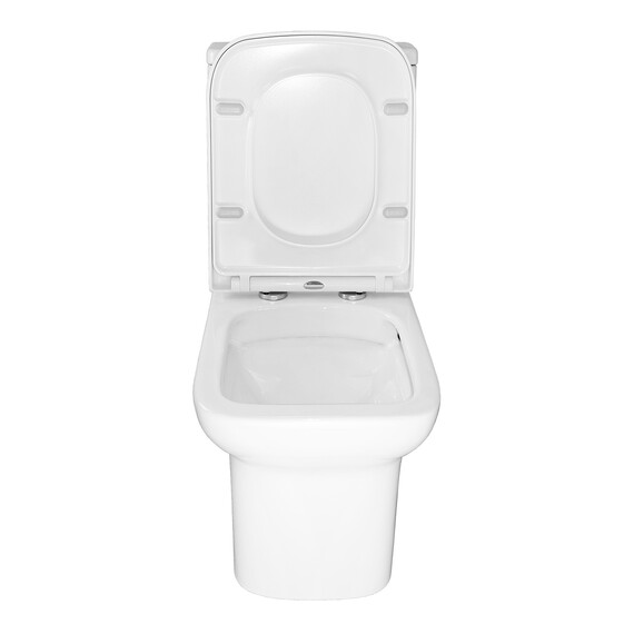 Унитаз-компакт безободковый Azario Alba AZ-8323 с крышкой дюропласт фото 5