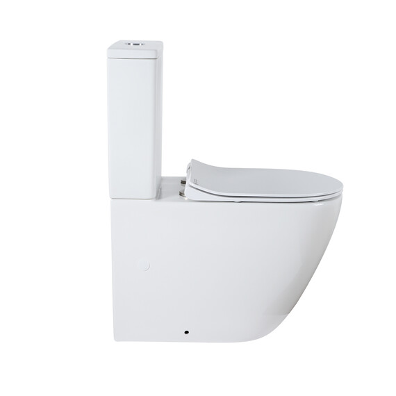 Унитаз-компакт безободковый Azario Grado AZ-2141 с крышкой микролифт фото 2