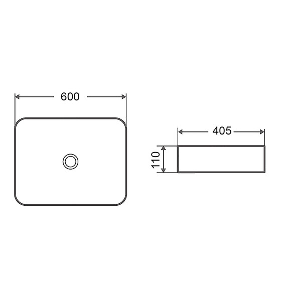 Раковина-чаша Azario 60 см AZ-2174 фото 3