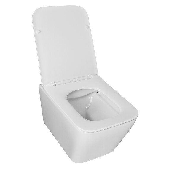 Унитаз подвесной безободковый Azario Boca AZ-2002 с крышкой микролифт, Цвет производителя: белый фото 2