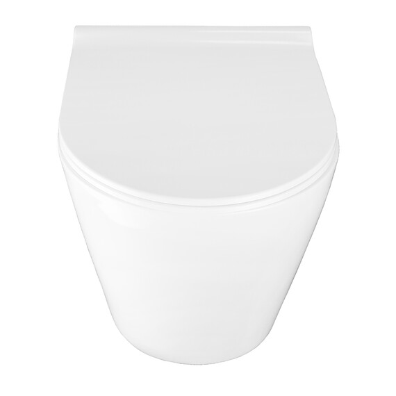 Унитаз подвесной безободковый Azario Nova AZ-2217 с крышкой микролифт фото 6