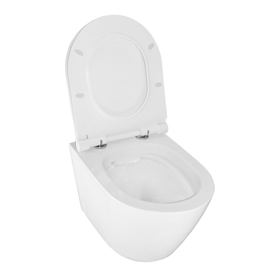 Унитаз подвесной безободковый Azario Nova AZ-2217 с крышкой микролифт фото 4