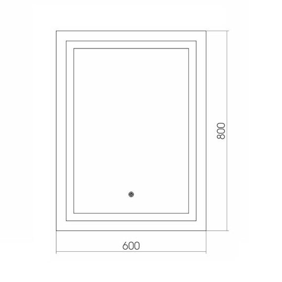 Зеркало Azario Рига 60 см с Led-подсветкой и сенсорным выключателем фото 4