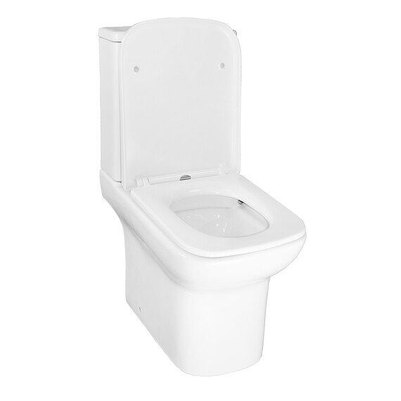 Унитаз-компакт безободковый Azario Alba AZ-8323 с крышкой дюропласт фото 3