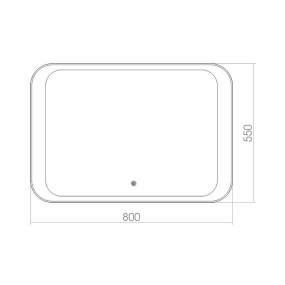Зеркало Azario Индиго Led 80 см фото 4
