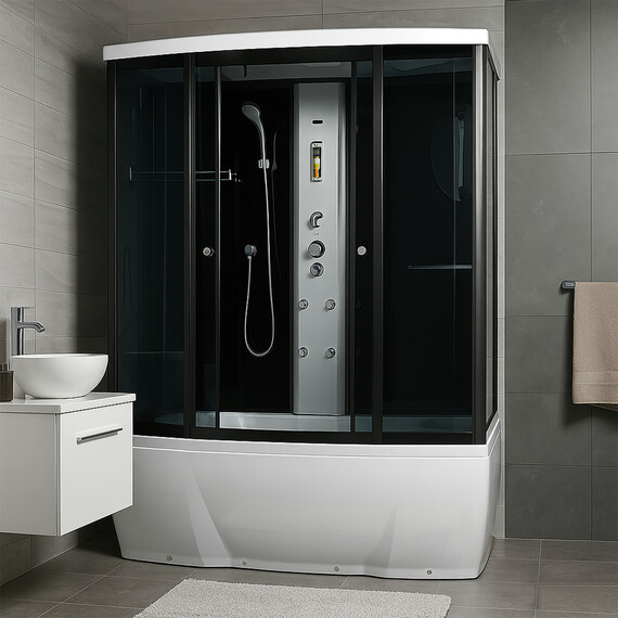 Гидробокс Loranto Selak CS 78-3 A 170х85х215, чёрный/тонированное фото 2