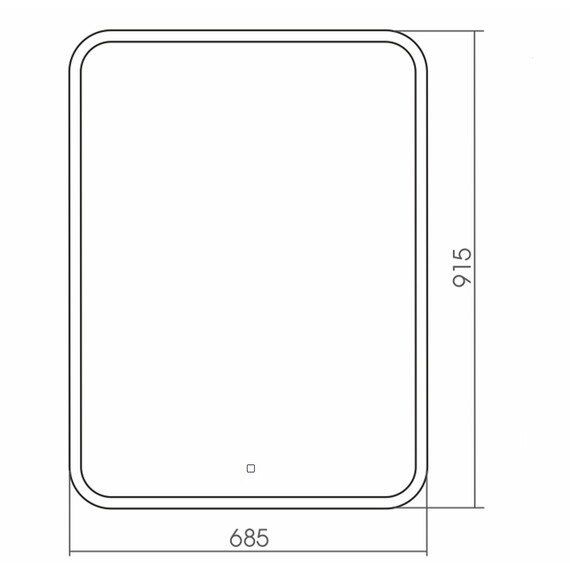 Зеркало Azario Стив Led 68 см фото 4