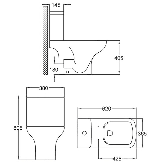 Унитаз-компакт безободковый Azario Alba AZ-8323 с крышкой дюропласт фото 16