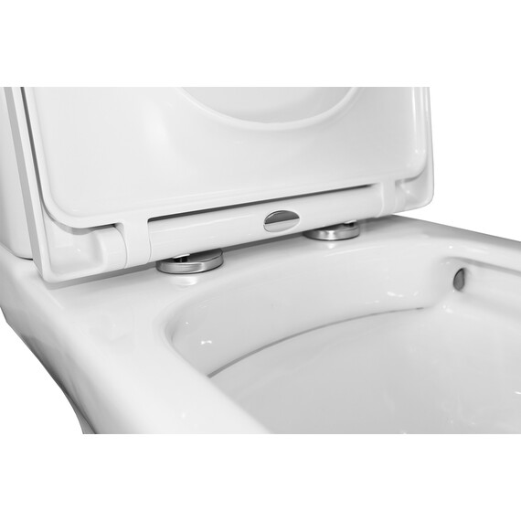 Унитаз-компакт безободковый Azario Alba AZ-8323 с крышкой дюропласт фото 8