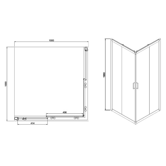 Душевое ограждение Azario Greenwood AZ-NNE1142 100х100 см, хром/прозрачное фото 3