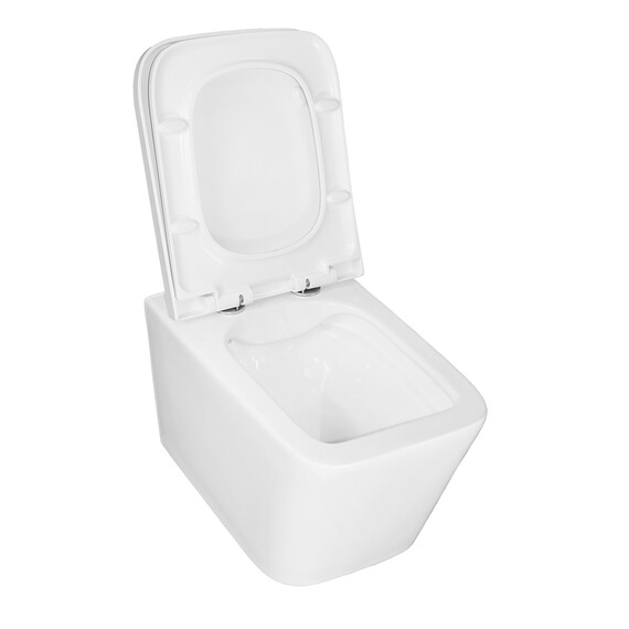 Унитаз подвесной безободковый Azario Nova AZ-2216 с крышкой микролифт фото 4