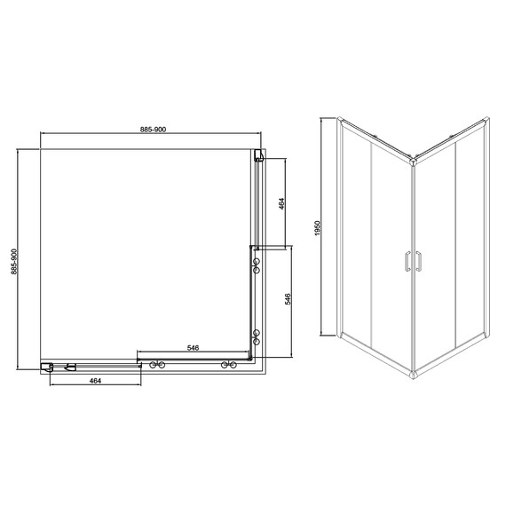 Душевое ограждение Azario Greenwood AZ-NNE1142 90х90 см, хром/прозрачное фото 3