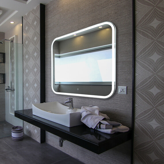 Зеркало Azario Стив Led 100 см (с подсветкой и сенсорным выключателем) фото 2