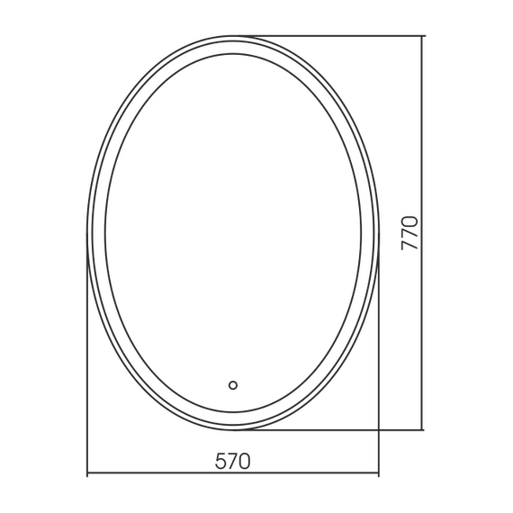 Зеркало Azario Италия Led 57 см (с подсветкой и сенсорным выключателем) фото 8