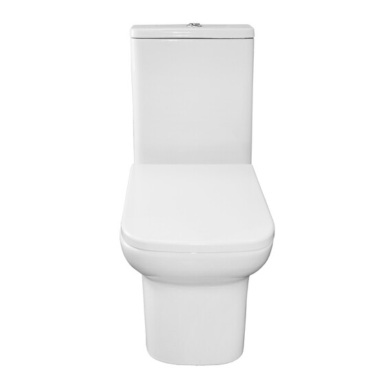 Унитаз-компакт безободковый Azario Alba AZ-8323 с крышкой дюропласт фото 6