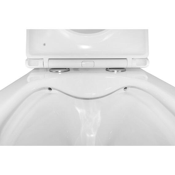 Унитаз подвесной безободковый Azario Teramo 0053 с крышкой микролифт, Цвет производителя: белый фото 6