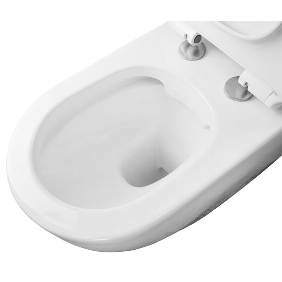 Унитаз-компакт безободковый Azario Corsa AZ-2062S с крышкой микролифт фото 5