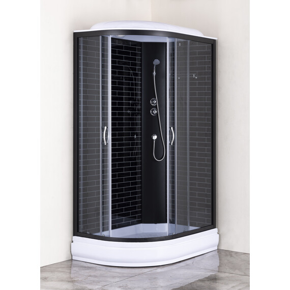 Душевая кабина Loranto 120х80 см CS-66120-20R GB 120, черный/серое фото 2