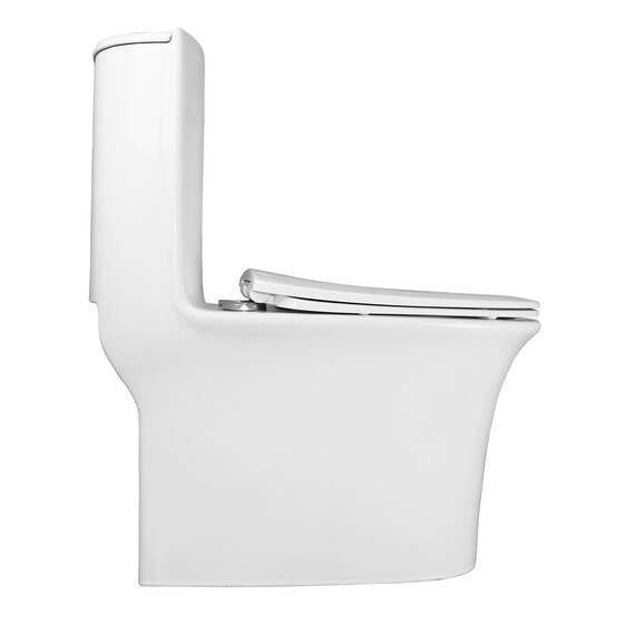 Унитаз-моноблок безободковый Azario Luna AZ-1037 с крышкой микролифт фото 10