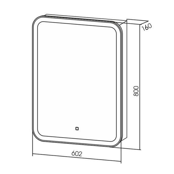 Зеркало-шкаф Azario Фиджи flip Led 60 см LED-00002472 фото 5