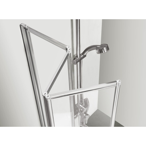 Шторка для ванны Azario Preston 100x150 см NFC6433, хром/прозрачное фото 3