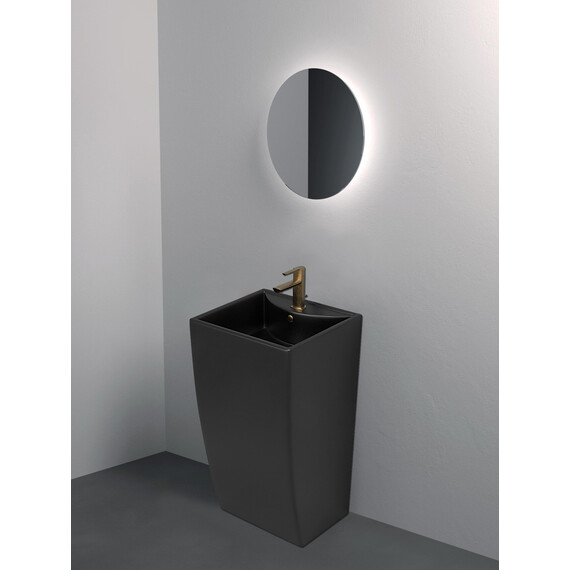 Раковина напольная Azario Comella 48 см AZ-314MB, черный матовый фото 5