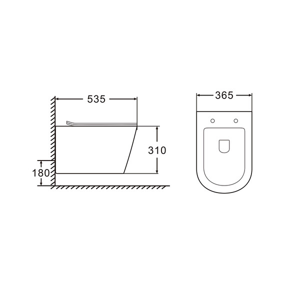Унитаз подвесной безободковый Azario Fonti AZ-402W с крышкой микролифт фото 3