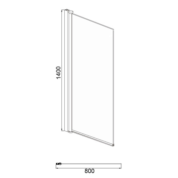 Шторка для ванны Azario Merrit 80х140 см AZ-NF6211-1 800 Black, чёрный/прозрачное фото 3