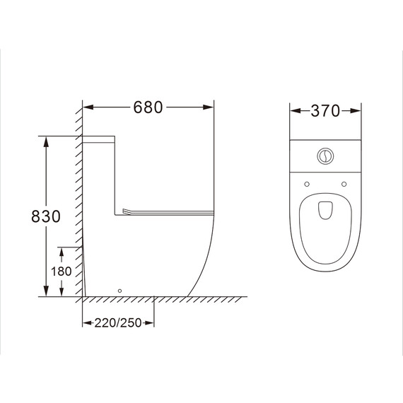 Унитаз-моноблок безободковый Azario Morano AZ-1001 с крышкой микролифт, Цвет производителя: белый фото 15