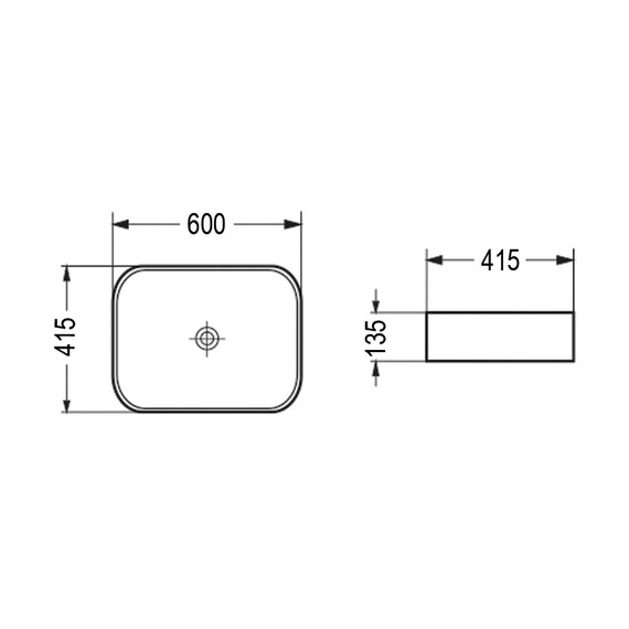 Раковина-чаша Azario 60 см AZ-78326MB, черный матовый фото 4
