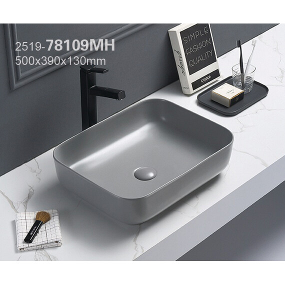 Раковина-чаша Azario 50 см AZ-78109MH, светло-серый матовый фото 2