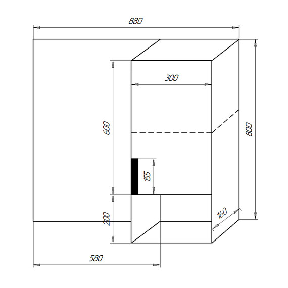Зеркало-шкаф Azario Gris 90 см CS00080416, дуб веллингтон фото 5