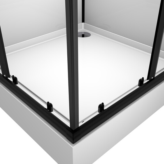 Душевая кабина Loranto Neo 90х90 см CS-21801, чёрный/прозрачное фото 4