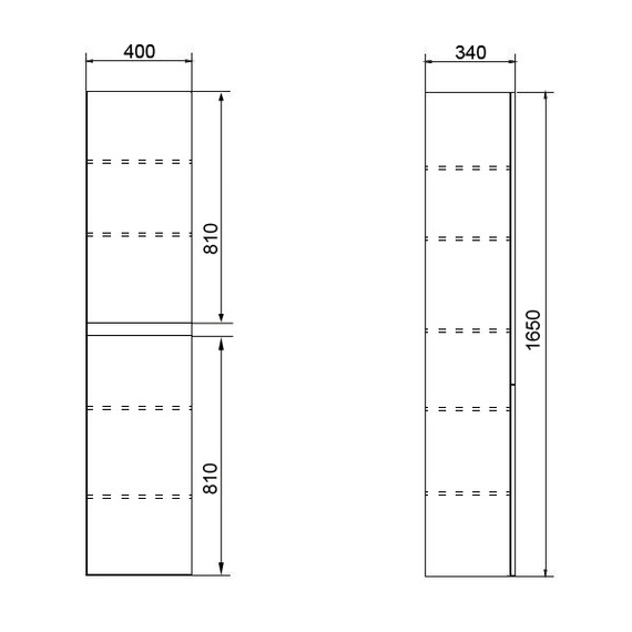 Пенал подвесной Azario Мила 40 см CS00080413, универсальный, белый матовый фото 3