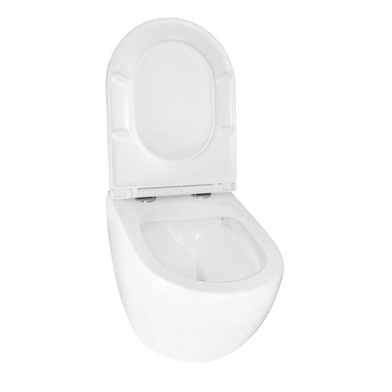 Унитаз подвесной безободковый Azario Navio AZ-0074 с крышкой микролифт фото 4