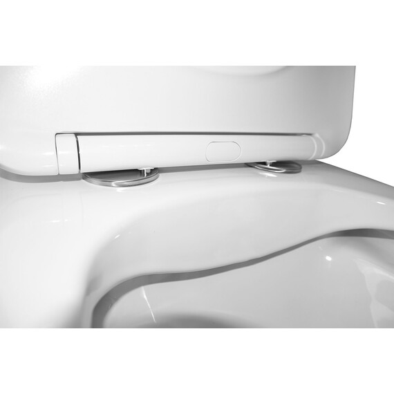 Унитаз-моноблок безободковый Azario Lodi AZ-8617 с крышкой микролифт фото 6