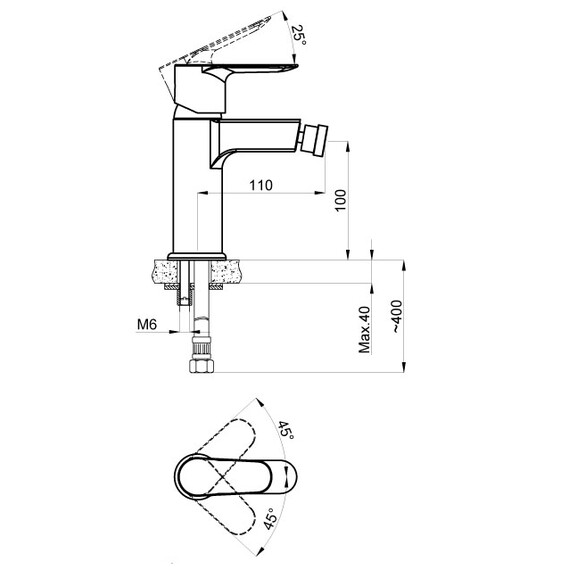 Смеситель для биде Azario Leya AZ-15926601 фото 2