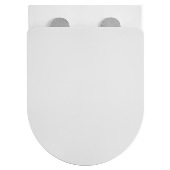 Унитаз подвесной безободковый Azario Grado AZ-0046-UQ3 с крышкой микролифт (Система смыва торнадо), Цвет производителя: белый фото 5