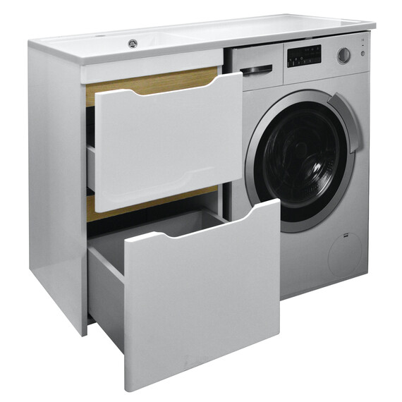 Тумба напольная с раковиной-столешницей Azario Magenta 120 см L CS00078395 фото 2