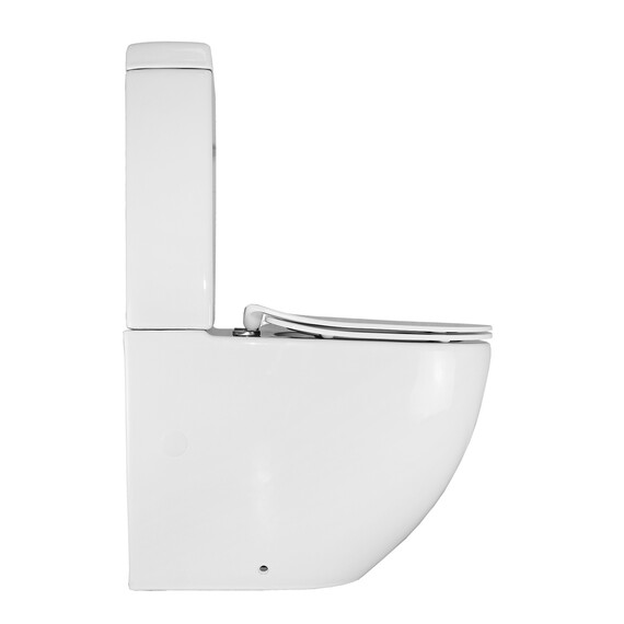 Унитаз-компакт безободковый Azario Renda AZ-8693 с крышкой микролифт фото 13