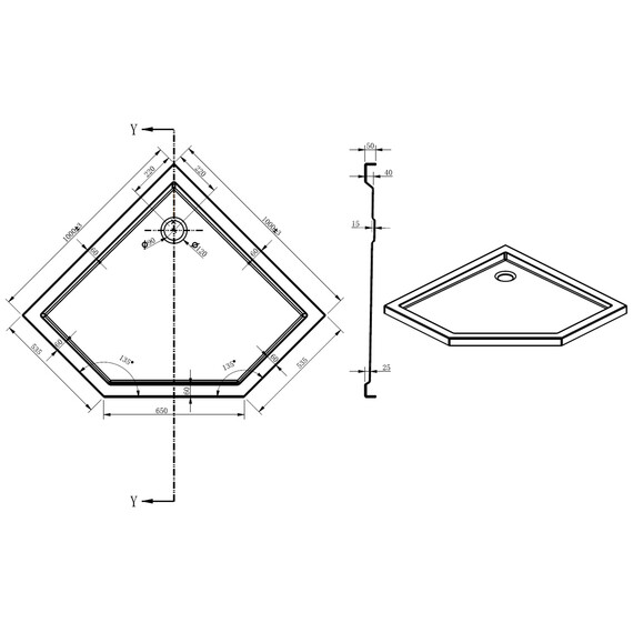 Поддон акриловый Loranto Neo 100x100 см CS-22113-100 фото 2