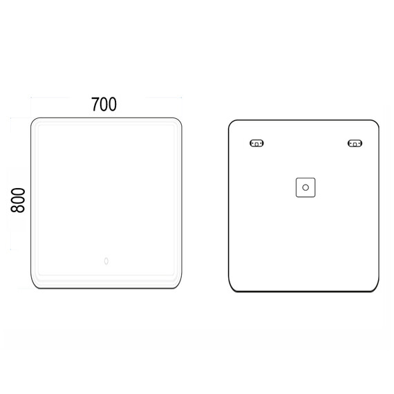 Зеркало-шкаф Azario Adriana 1П Led 70 см фото 4