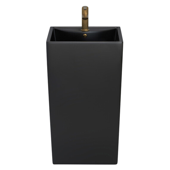 Раковина напольная Azario Comella 48 см AZ-314MB, черный матовый фото 3
